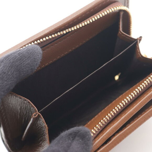 Gucci Horsebit GG Supreme Tri fold Wallet Leather Beige Brown - Picture 4 of 5